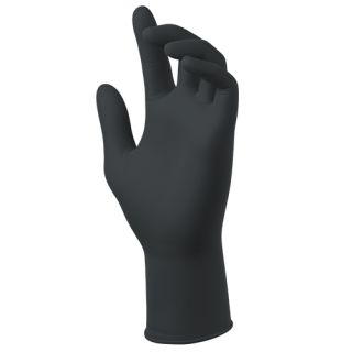 Megaman Black Nitrile Gloves L