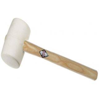 FLAT FACED WHITE RUBBER MALLET